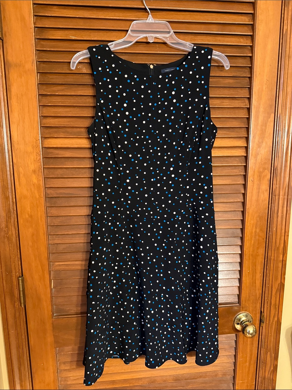 Sleeveless Polka Dot A-Line Dress